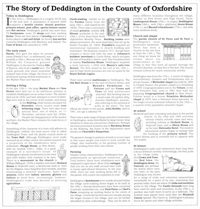 Story of Deddington Millennium Poster