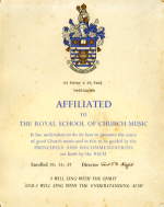 RSCM affiliation Certificate 1937