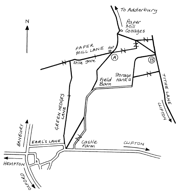 Map of pastures new walk