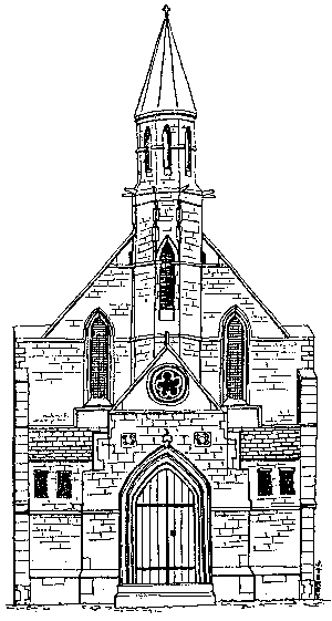 Pen and Ink Drawing of Congregational Church by Jacqui Terry